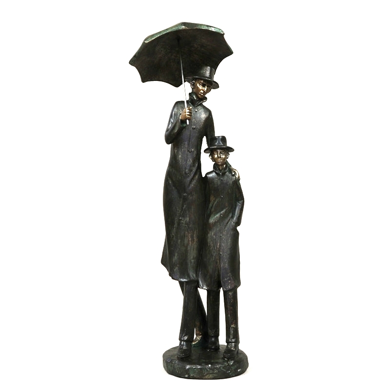 Art And Craft For Father'S Day - Estatua Vintage de Padre e Hijo,