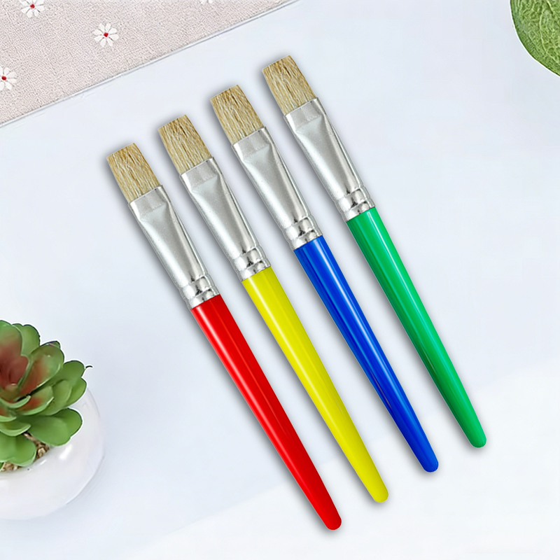 Gouache Paint Set - Juego de 4 pinceles planos con
