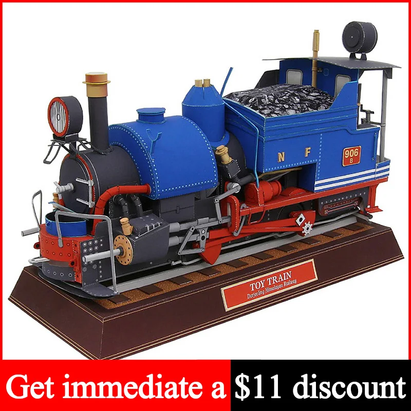 Art Craft Cardboard - Locomotores de vapor de tren clásico,