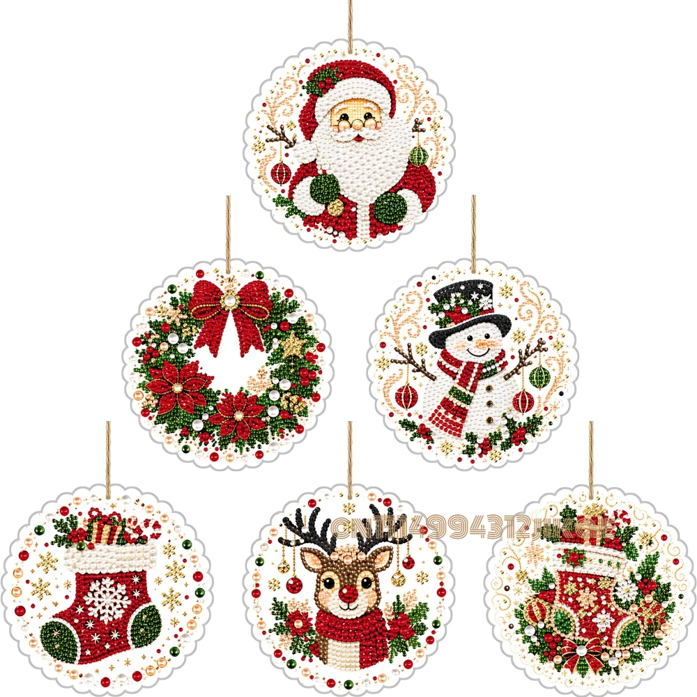 6 piezas de adornos navideños, - Art Craft Kit reseña y precio