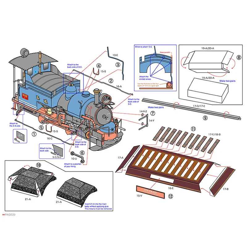 Locomotores de vapor de tren c - Art Craft Cardboard reseña y precio
